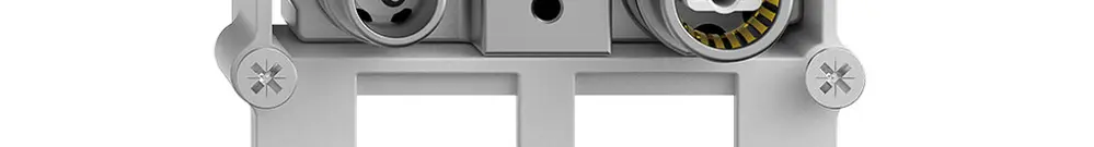 Presa multimedia 11dB FH BSE, presa terminale/presa passaggio, p.2×RJ45 Keystone 