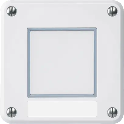 Poussoir de sonnerie Hager robusto IP55 avec plaquette blanc 