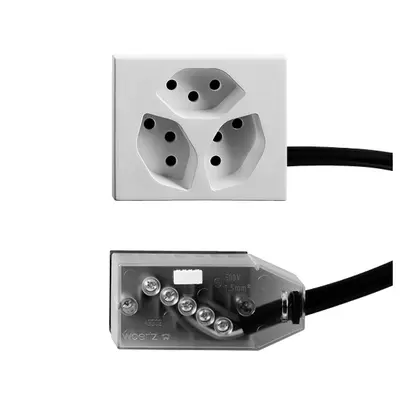 Presa INS FLF 3×T13 FK L1 bianco FH ST Technofil 