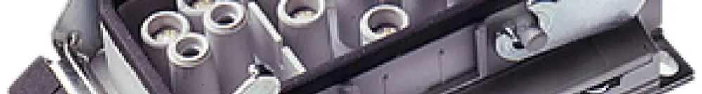 Scatola di derivazione Woertz per cavo piatto 7×2.5/7×4mm² 7P presa p. spina 
