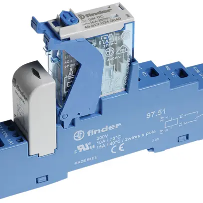 Relais de couplage AMD Finder 4C.52, 2W 8A AgNi, 12VDC, bornes à ressort 
