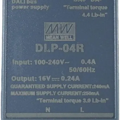 Alimentation DALI AMD MEAN WELL DLP-04R, IN: 90…264VAC, OUT: 18.7VDC/0.24A, 2UM 