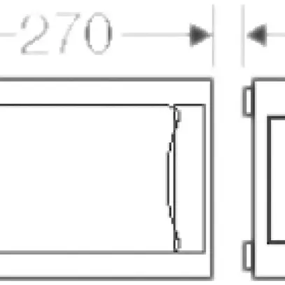 Scatola p.apparecchio Hensel FP 0140 gr.vuoto con porta tr aperto 270×180×186mm 