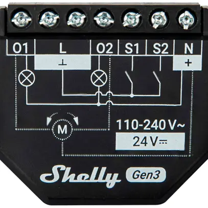 EB-RF-Schaltaktor Shelly 2PM Gen3 Bt/Wi-Fi 2-Kan 110…240V 