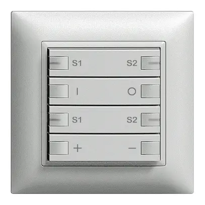 UP-Dimmer ZEP 2K/4T Zentral-Nebenstelle Szene ON-OFF EDIZIOdue silver 