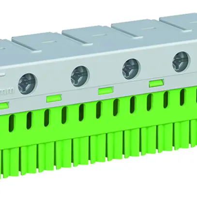 Bloc de bornes ABB ZK237G, 63A, 7×2.5…25mm²+23×1.5…4mm², jaune/vert 
