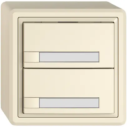 Pulsante universale AP EDIZIO.liv UNI SNAPFIX® 12…48V s.LED 2× com.1T targ.cr 