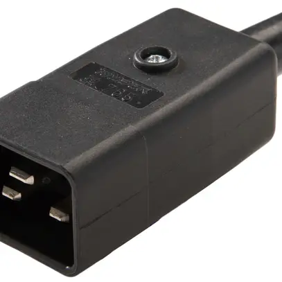 Spina d'apparecchi tipo C20 (I) ELBRO 16A 230VAC dritto max.70°C nero IP20 