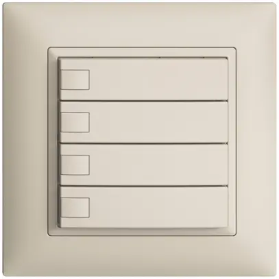 Pulsante univ. INC 4×1t mors. innest. EDIZIOdue crema, senza LED 