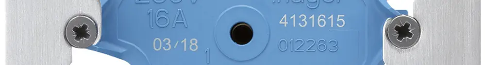 Intérieur pour prise Hager 2×T13/23 1×S F 