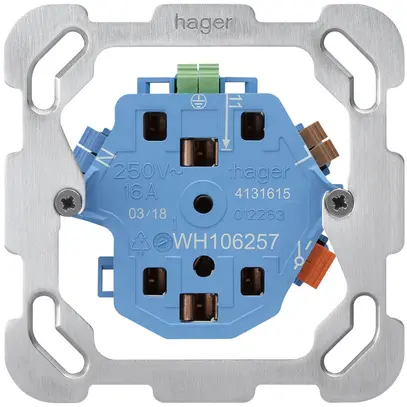 Intérieur pour prise Hager 2×T13/23 1×S F 
