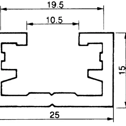 Barre de fixation Almatec 25×15mm L=3m 