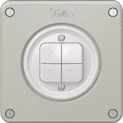 Interruttore per tapparelle NEVO, 2-canale, profondità 18 mm, 87×87 mm, grc 
