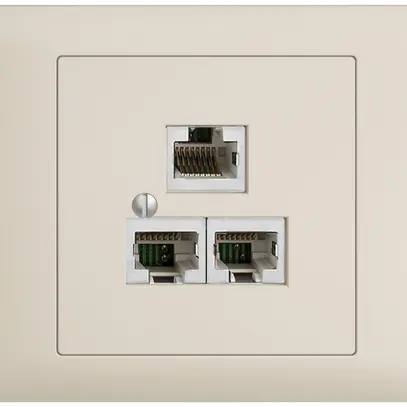 Boîte INC 3×RJ45/s 4P sép.EDIZIOdue crema R&M swissline 