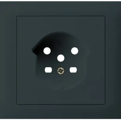 EB-Frontset kallysto f.Einbausteckdose G3 1×T15 Abdeckrahmen schraubbar schwarz 