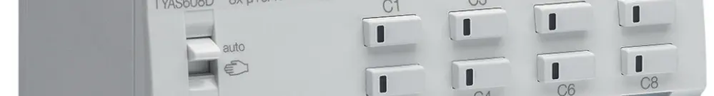 REG-Schalt/-Jalousieaktor KNX Hager TYAS608D, 8/4-fach, 16A/230VAC 