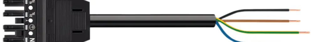 Anschlussleitung WINSTA MIDI 4×1.5mm² 16A 400V 5m Kod.A Kupplung/frei schwarz 