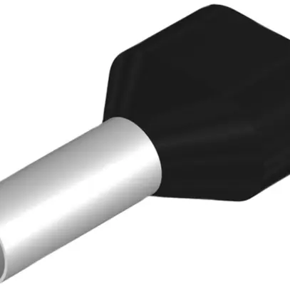 Embout de câble jumelé Weidmüller H isolé 2×6mm² 12mm noir en vrac 