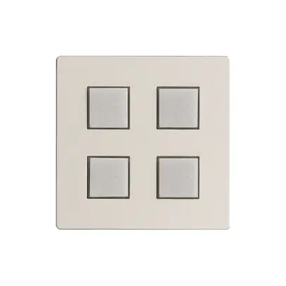 Kit di copertura EDIZIOdue elegance per tasto quadriplo bianco artico 