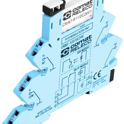 Relais d'interface ComatReleco CRINT-C121, 24VUC, 1C AgSnO2 6A/250VAC 