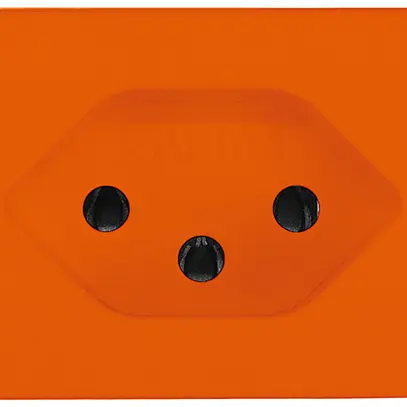 Prise FLF A. Steffen 1×type 13 10A 250V 62.5mm×37.5mm orange 