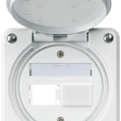 Kit de montage robusto IP55 sortie frontale pour 2×R&M blanc 