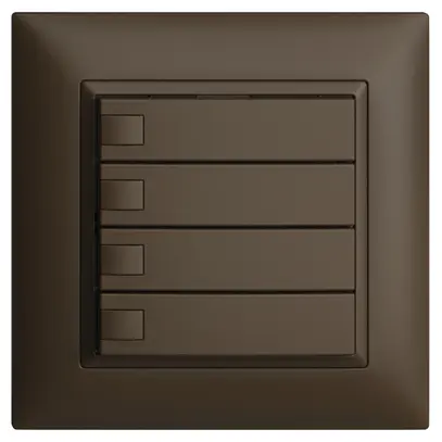 UP-KNX-Taster RGB EDUE FMI, 250mW, o.LED, 4×Taste, 1×Tastenb., cof 