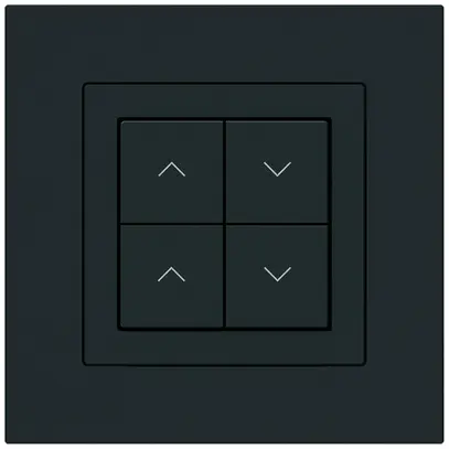 Pulsante per tapparelle KNX INC Hager BA kallysto.pro C quadruplo 94×94mm nero 