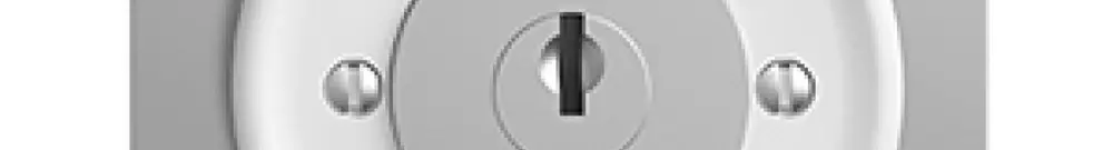 UP-Schwenktaster 0<->1 STANDARDdue weiss mit Sicherheitsschloss 