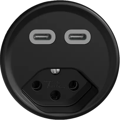 Presa USB 2×tipo C + tipo 13 Feller STANDARDdue Q 230V 3000mA nero 