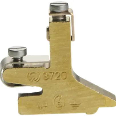 Morsetto di terra componibile Woertz 4mm² raccordo a vite guida DIN/G - TH35/G32 