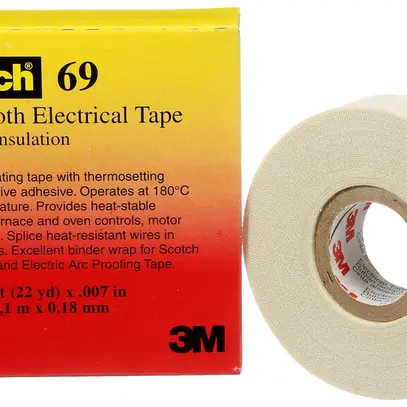 Ruban en tissu de verre 3M ET 69 25mm×33m×0.18mm weiss 