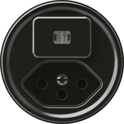 Combinazione origin 1×tasto luminoso 1CO+T13 1P 0<1 10A 230V 60×60mm nero 