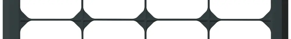 Telaio di copertura INC kallysto.line 2×4 nero orizzontale 152×272mm 