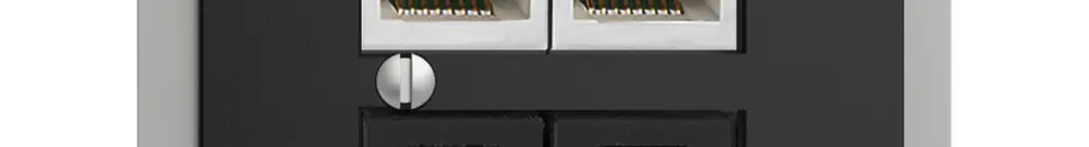 EB-Dose 4×RJ45 2×u/2×s EDIZIOdue schwarz R&M swissline NT 2ab 
