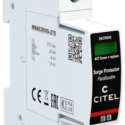 Scaricatore di sovratensione  Citel DAC50VGS-10-275, tipo 2+3, 1 p 