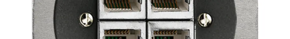 Presa INC 4×RJ45/s 4P sep. nero ITplus PM 58mm 