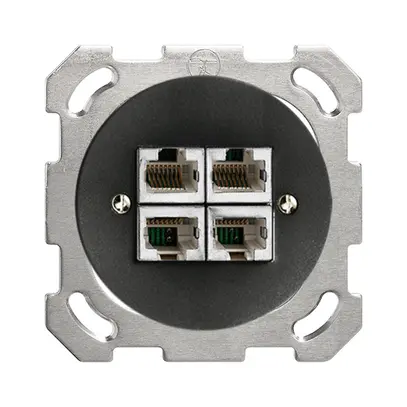 Prise ENC 4×RJ45/s 4P sép.no, ITplus PM 58mm 