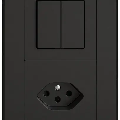 Combinazione INC EDIZIO.liv SNAPFIX® 2×1 156×96mm schema 1/3+3/1L+1×T13 nero 