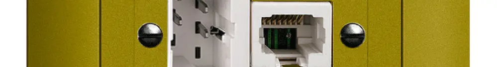 Prise ENC xDSL RJ45/TT83 olive ITplus EDIZIOdue, avec filtre 