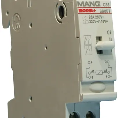 Contacteur Mang 1F+1O 25 A 230VAC/115VDC 