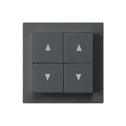Kit frontal kallysto 60×60 mm anthracite interrupteur/contact p.stores quadruple 