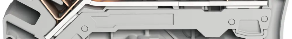 Borne de passage WAGO TopJob-S 6mm² 2L gris série 2106 
