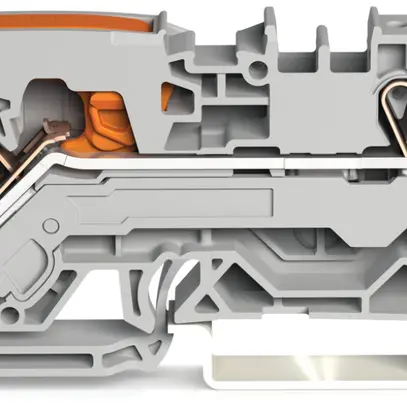 Borne de passage WAGO TopJob-S 6mm² 2L gris série 2106 