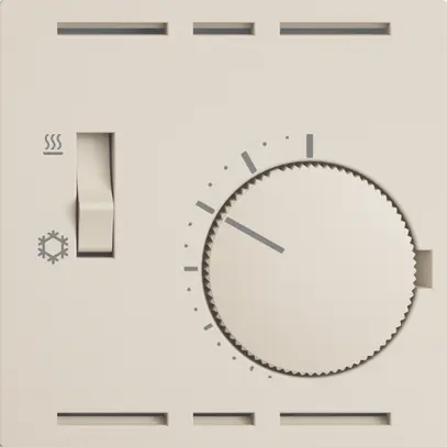 Thermostat EDIZIOdue, a.interrupteur, 60×60mm, crema 