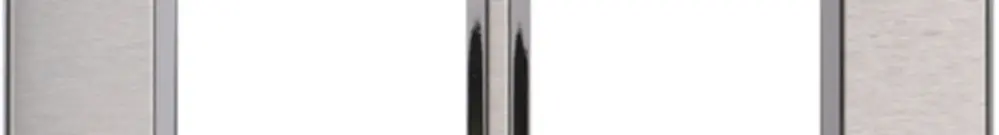UP-Kopfzeile Legrand Arteor 1×2, horizontal, stainless steel 