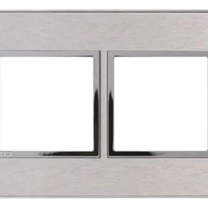 En-tête ENC Legrand Arteor 1×2, horizontal, stainless steel 
