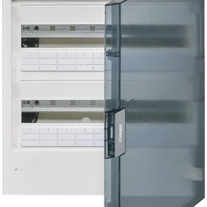 Distributore AP Hager vega 2-file 18UM porta trasparente IP40 400×475×146mm 