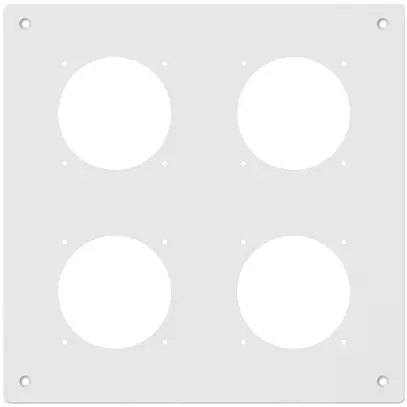 UP-Montageplatte robusto 2×2 Aluminium, weiss 