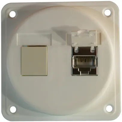 Scatola cat.6 IK 2p.1RJ45/s bianco 